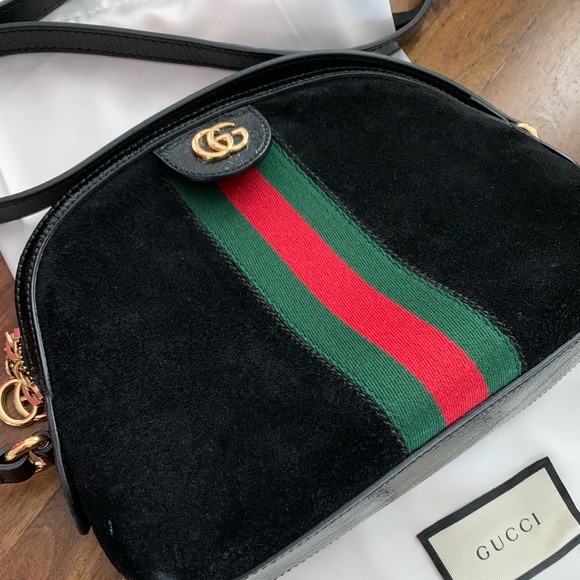 Black suede Gucci crossbody bag - Picture 2 of 3